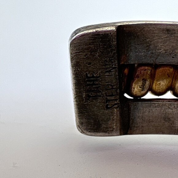 VTG 12k Gold Filled Sterling Silver 925 Open Cuff Bracelet Size 7.5" Fit - Picture 6 of 11